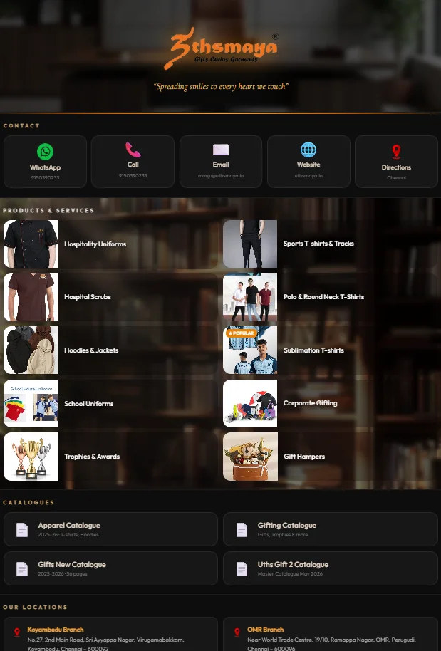 Digital Cards interface